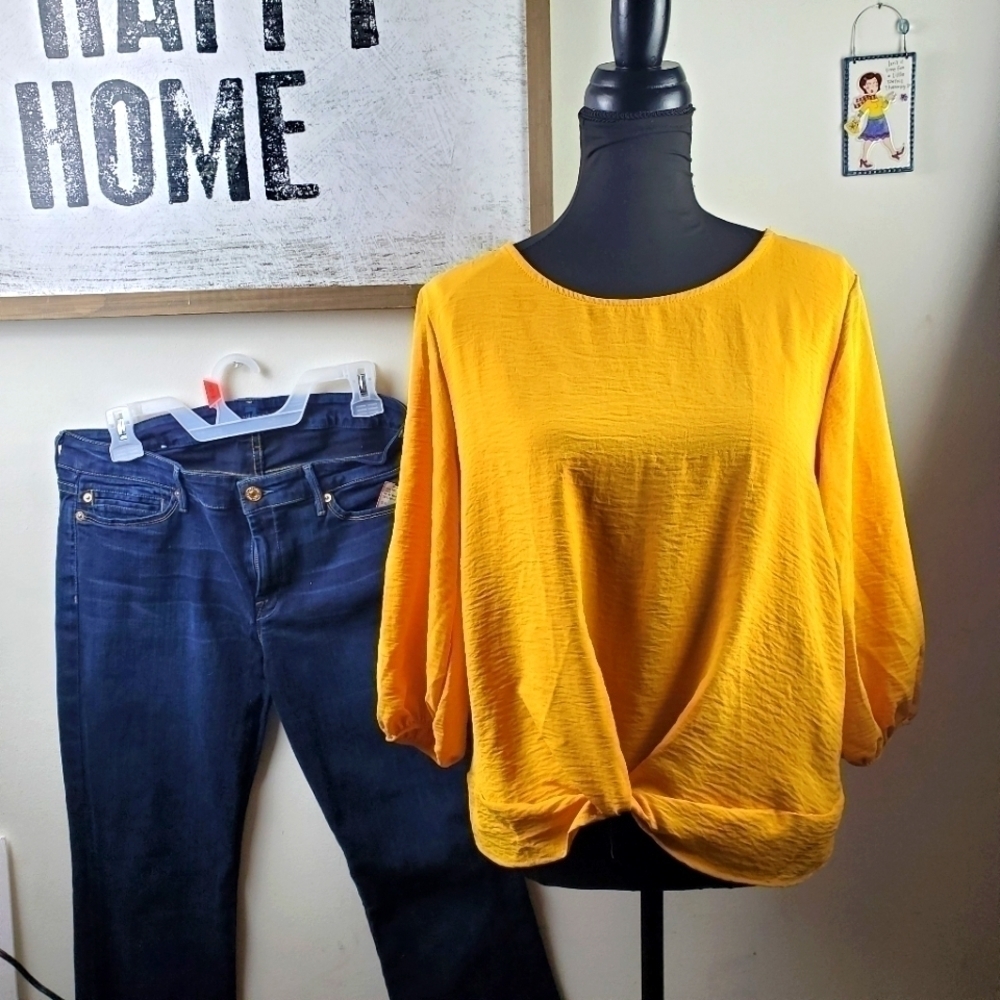 Misia Mustard yellow Blouse Size Medium